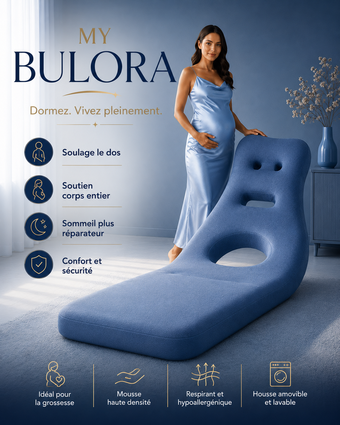 MY BULORA Cousin de grossesse ergonomique